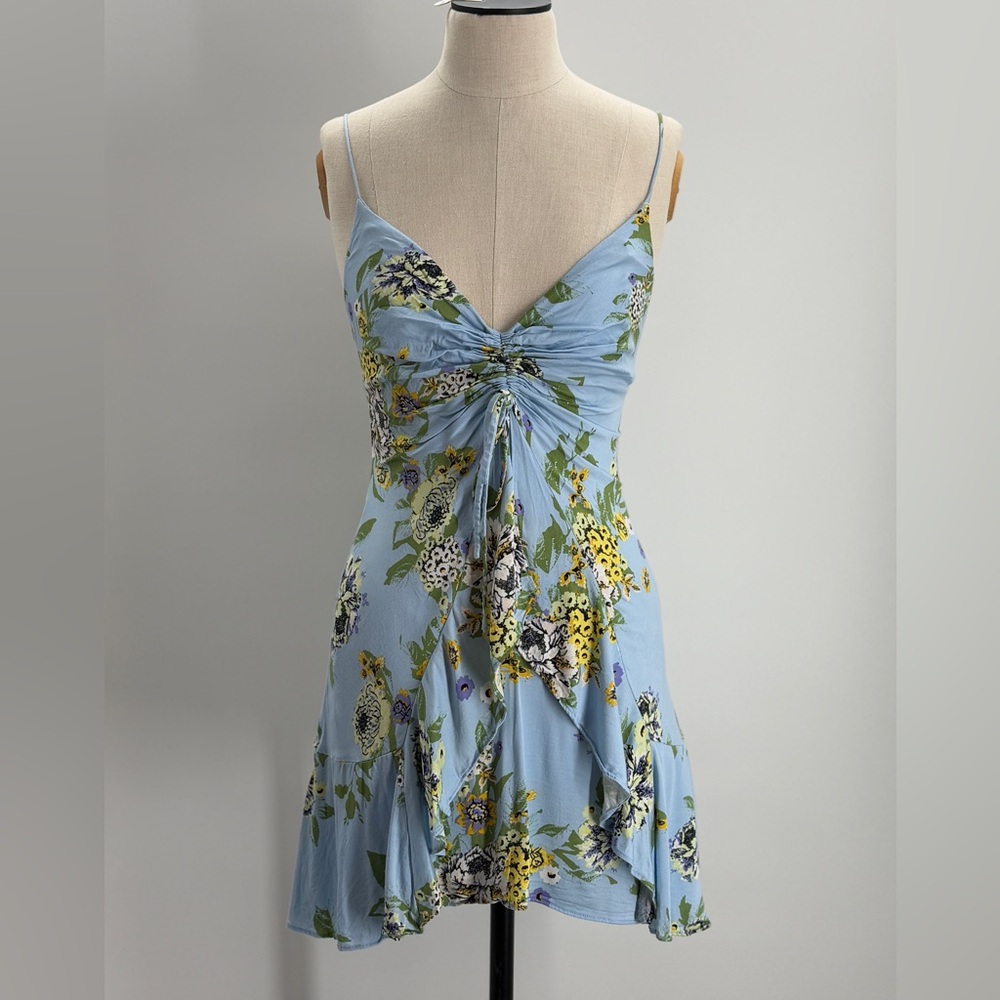 Free People Blue Floral Mini Dress